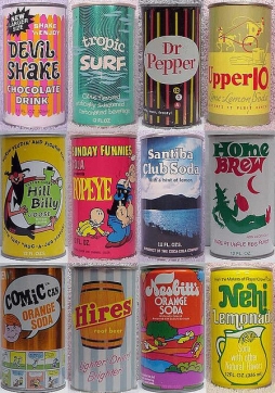 Vintage soda cans 1950s-1970s ​​​