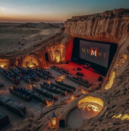沙漠中看《木乃伊》电影，氛围感拉满！！   ​