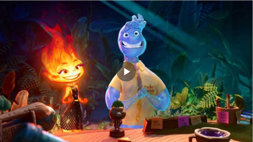 Pixar新动画电影《疯狂元素城》发布中字预告，在各种元素组成的世界里，水火亦相融，2023年6月16日北美上映，期待~