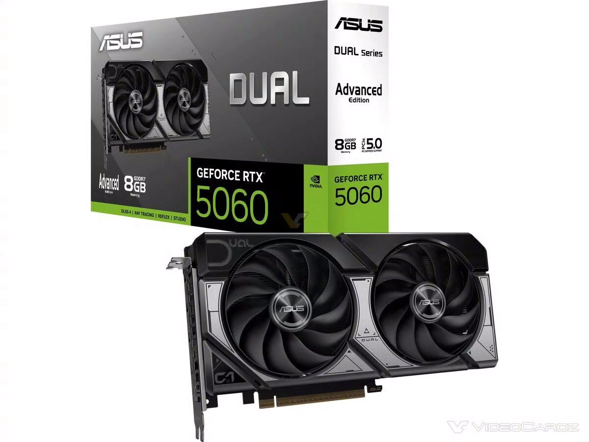 华硕 RTX 5060 Dual 显卡新增两款型号，Boost 频率可达 2587MHz