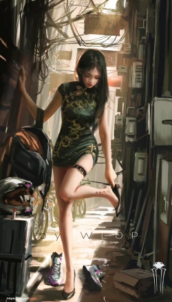 鬼刀，美哭了！  插画师王凌（wlop) #漫画# #艺术分享# ​​​