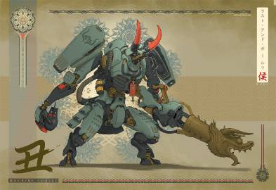 万代南梦宫高级概念设计师 Luis Esteves 创作的十二生肖机甲