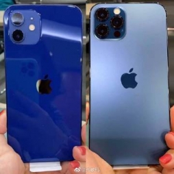 iPhone12蓝色和iPhone12 Pro的蓝色，放一起这么一对比，我觉得...