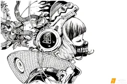 #绘画参考# 二次元人物黑白线稿  twi：aki001208 ​​​