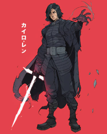 Kylo Ren 模型师Guillaume Tiberghien 原画Hicham Habchi 凯洛·伦#星球大战#