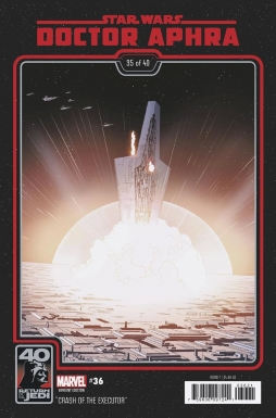 《#星球大战#》正史漫画《阿芙拉博士》（2020版）第36期封面与预览图公布。阿芙拉被困在哈韦尔主行星（Havel Prime）的塔格仓库里。