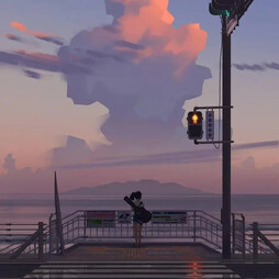 加拿大艺术家笔下的日漫插画，像电影镜头里的画面，很...