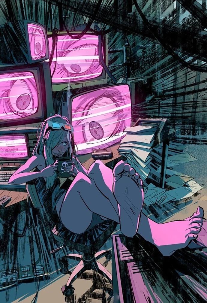 自带BGM效果的插画，恰到好处的构图和绚丽的颜色把控，...