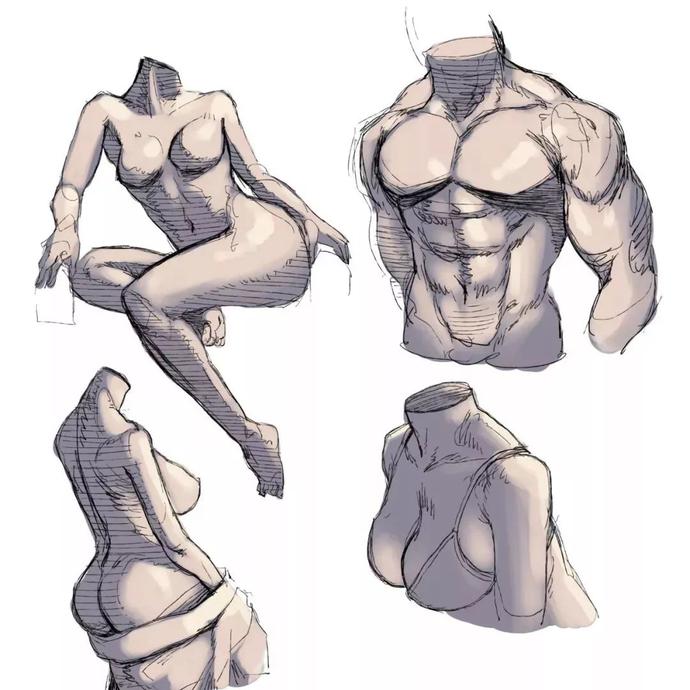 宅家练画不添堵，分享超多人体绘画练习素材给你！