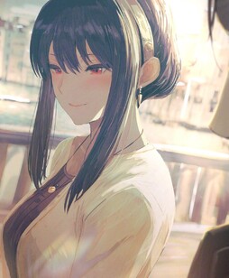 #间谍过家家# 黄昏视角，约尔的侧颜[哇] twi:misaki_kouhei