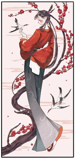 超好看的十二小花神古风插画，爱了