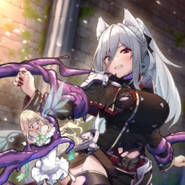 灰髪狼人巨乳騎士と巨乳妖精の敗北