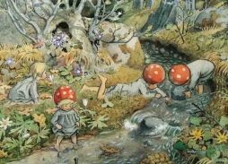 插画师 Elsa Beskow创作的儿童绘本《森林之子》 ​​​