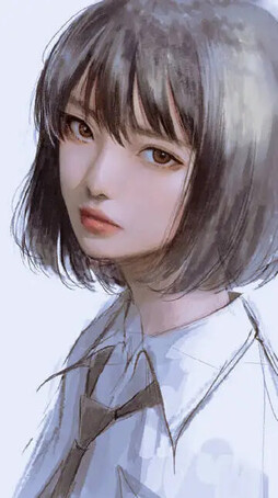 日本插画师 wataboku 少女插画，画面细腻