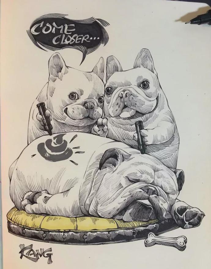 超有趣味性的针管笔插画，线条撸的不够直，看这里