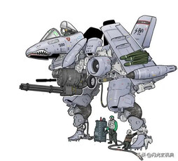 Dipo Muh漫画插图：变形机甲时代的战斗机作品欣赏