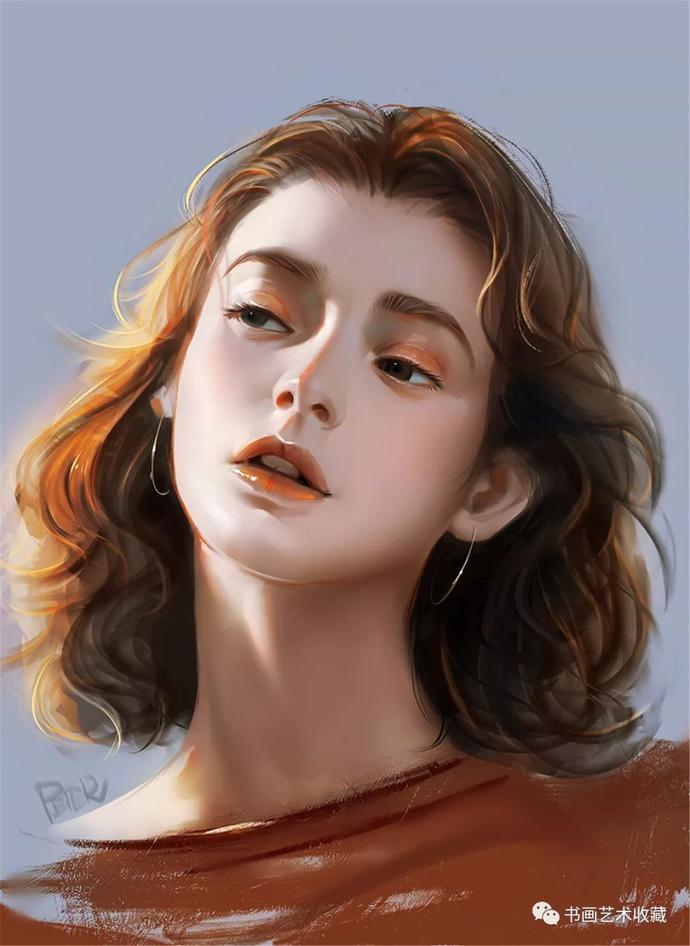 这画里的姑娘简直太美了 真可以落雁沉鱼！