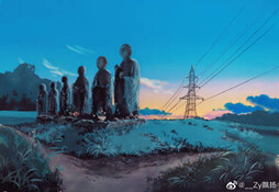 最近画的不透明水彩合集，动画场景再现。 #水彩# #水彩手...