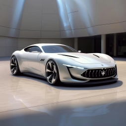 2025款玛莎拉蒂总裁Quattroporte假想图，造型相当激进，甚至从现在的行政级豪华四门轿车定位进阶到了四门轿跑的范畴 ​​​