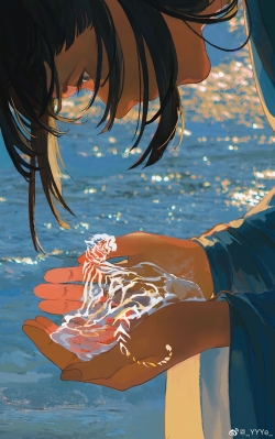 快过年了，赶紧去海边捞了一只[开学季]