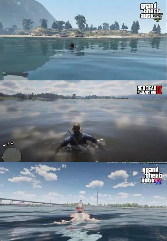 《GTA6》水面效果对比前作：观感提升 进步明显