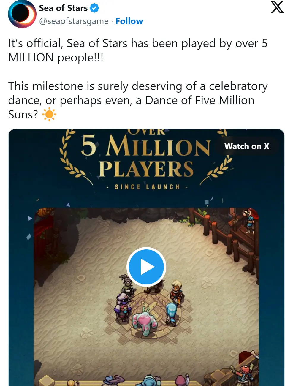 官宣：《星之海》玩家数量超过500万
